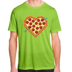 Pizza Heart Valentines Day Adult ChromaSoft Performance T-Shirt