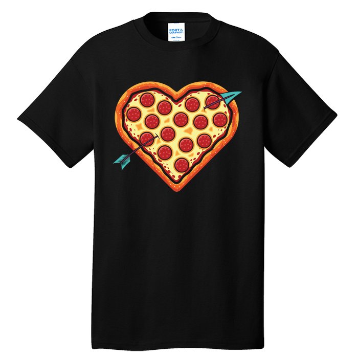 Pizza Heart Valentines Day Tall T-Shirt