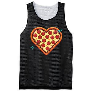 Pizza Heart Valentines Day Mesh Reversible Basketball Jersey Tank