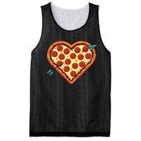 Pizza Heart Valentines Day Mesh Reversible Basketball Jersey Tank