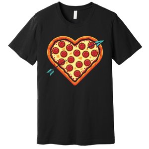 Pizza Heart Valentines Day Premium T-Shirt