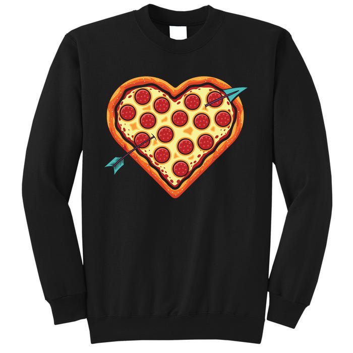 Pizza Heart Valentines Day Tall Sweatshirt