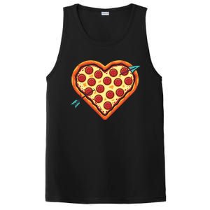 Pizza Heart Valentines Day PosiCharge Competitor Tank