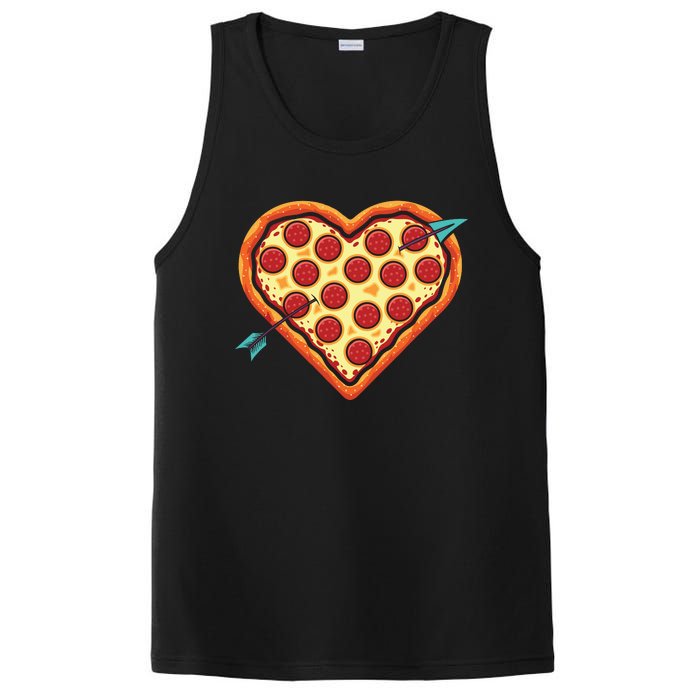 Pizza Heart Valentines Day PosiCharge Competitor Tank