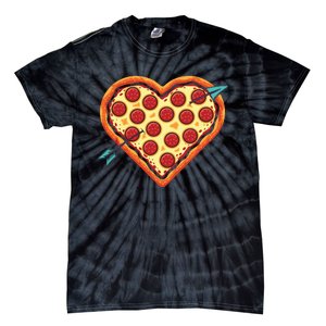 Pizza Heart Valentines Day Tie-Dye T-Shirt