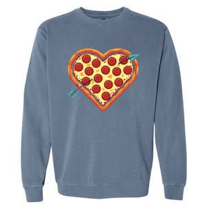 Pizza Heart Valentines Day Garment-Dyed Sweatshirt