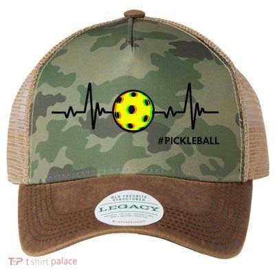 Pickleball Heartbeat Vintage Pickleball Player Legacy Tie Dye Trucker Hat
