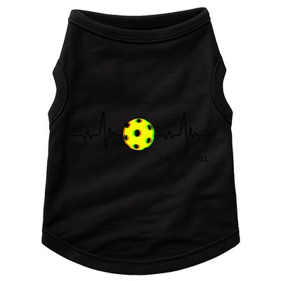 Pickleball Heartbeat Vintage Pickleball Player Doggie Tank
