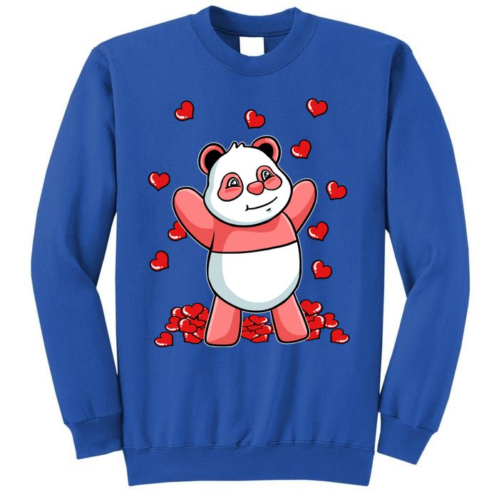 Panda Heart Valentines Day Cute Bear Animal Love Gift Sweatshirt