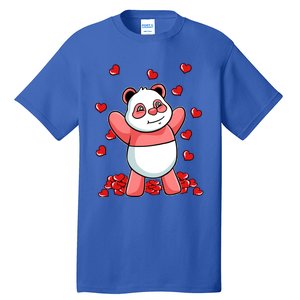 Panda Heart Valentines Day Cute Bear Animal Love Gift Tall T-Shirt