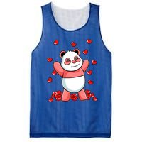 Panda Heart Valentines Day Cute Bear Animal Love Gift Mesh Reversible Basketball Jersey Tank