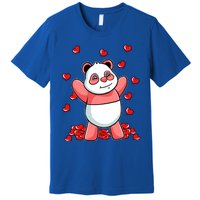 Panda Heart Valentines Day Cute Bear Animal Love Gift Premium T-Shirt