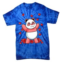 Panda Heart Valentines Day Cute Bear Animal Love Gift Tie-Dye T-Shirt