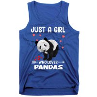 Panda Heart Valentines Day Gift Animal Bear Lover Gift Tank Top