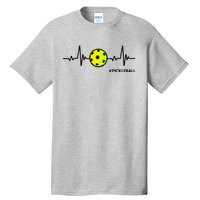 Pickleball Heartbeat Vintage Pickleball Player Tall T-Shirt