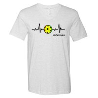 Pickleball Heartbeat Vintage Pickleball Player V-Neck T-Shirt