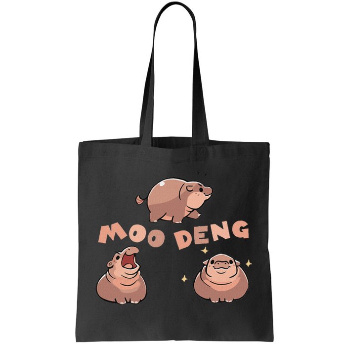 Pygmy Hippo Vintage Moo Dang Bootleg Funny Tote Bag