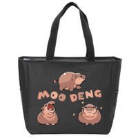 Pygmy Hippo Vintage Moo Dang Bootleg Funny Zip Tote Bag