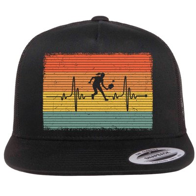 Pickleball Heartbeat Vintage Flatbill Hat