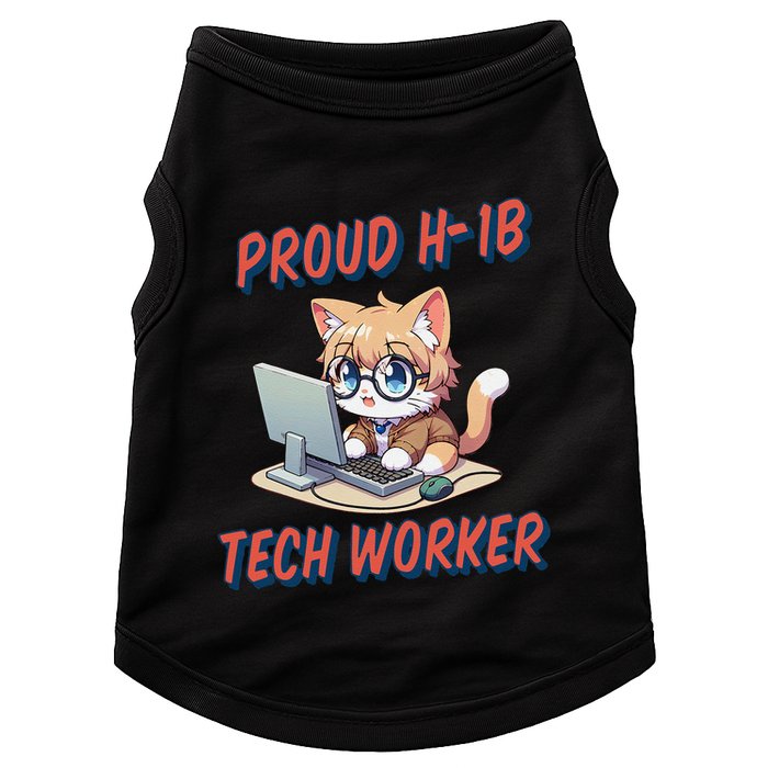 Proud H1b Visa Tech Worker And Future Immigrant Cat Worker Doggie Tank