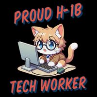 Proud H1b Visa Tech Worker And Future Immigrant Cat Worker Backpack