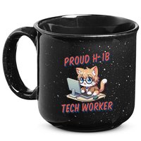 Proud H1b Visa Tech Worker And Future Immigrant Cat Worker 15oz Campfire Ceramic Mug