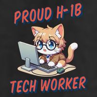 Proud H1b Visa Tech Worker And Future Immigrant Cat Worker 15oz Campfire Ceramic Mug
