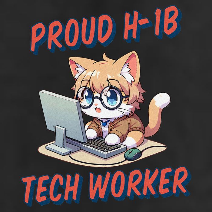Proud H1b Visa Tech Worker And Future Immigrant Cat Worker 15oz Campfire Ceramic Mug