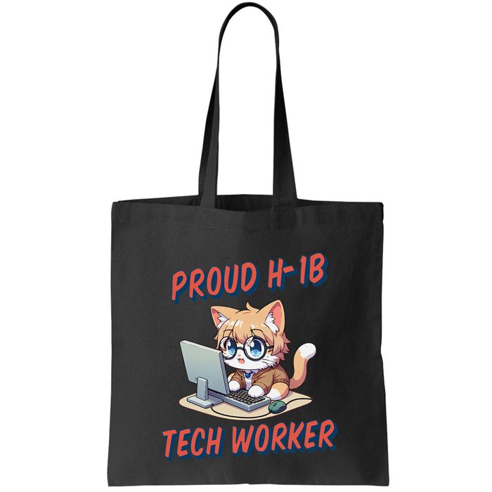 Proud H1b Visa Tech Worker And Future Immigrant Cat Worker Bag