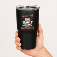 Proud H1b Visa Tech Worker And Future Immigrant Cat Worker Tumbler