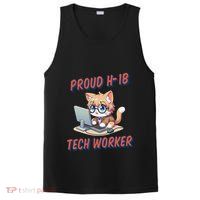 Proud H1b Visa Tech Worker And Future Immigrant Cat Worker PosiCharge Competitor Tank