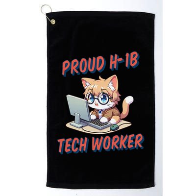 Proud H1b Visa Tech Worker And Future Immigrant Cat Worker Golf Towel