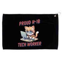 Proud H1b Visa Tech Worker And Future Immigrant Cat Worker Grommeted Golf Towel