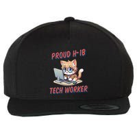Proud H1b Visa Tech Worker And Future Immigrant Cat Worker Wool Snapback Cap