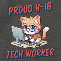 Proud H1b Visa Tech Worker And Future Immigrant Cat Worker Vector Backpack