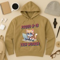 Proud H1b Visa Tech Worker And Future Immigrant Cat Worker Hoodie