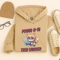 Proud H1b Visa Tech Worker And Future Immigrant Cat Worker Hoodie