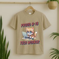 Proud H1b Visa Tech Worker And Future Immigrant Cat Worker T-Shirt