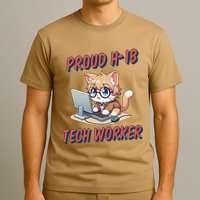 Proud H1b Visa Tech Worker And Future Immigrant Cat Worker T-Shirt