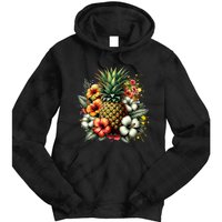 Pineapple Hawaii Vintage Hawaiian Floral Tie Dye Hoodie