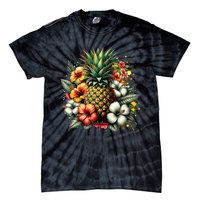 Pineapple Hawaii Vintage Hawaiian Floral Tie-Dye T-Shirt