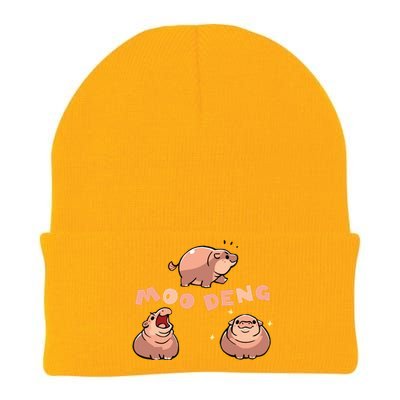 Pygmy Hippo Vintage Moo Dang Bootleg Funny Knit Cap Winter Beanie