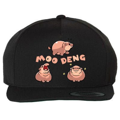 Pygmy Hippo Vintage Moo Dang Bootleg Funny Wool Snapback Cap