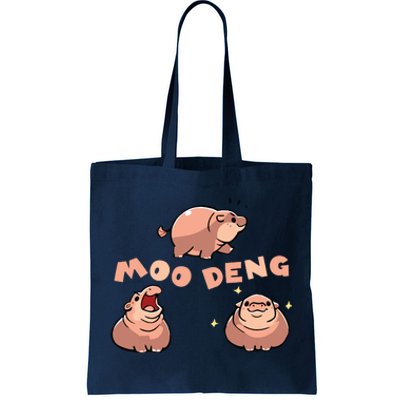 Pygmy Hippo Vintage Moo Dang Bootleg Funny Tote Bag