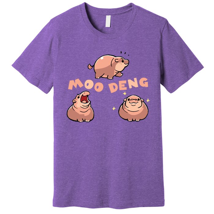 Pygmy Hippo Vintage Moo Dang Bootleg Funny Premium T-Shirt