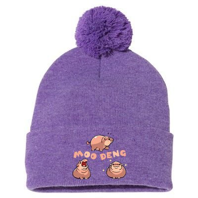 Pygmy Hippo Vintage Moo Dang Bootleg Funny Pom Pom 12in Knit Beanie