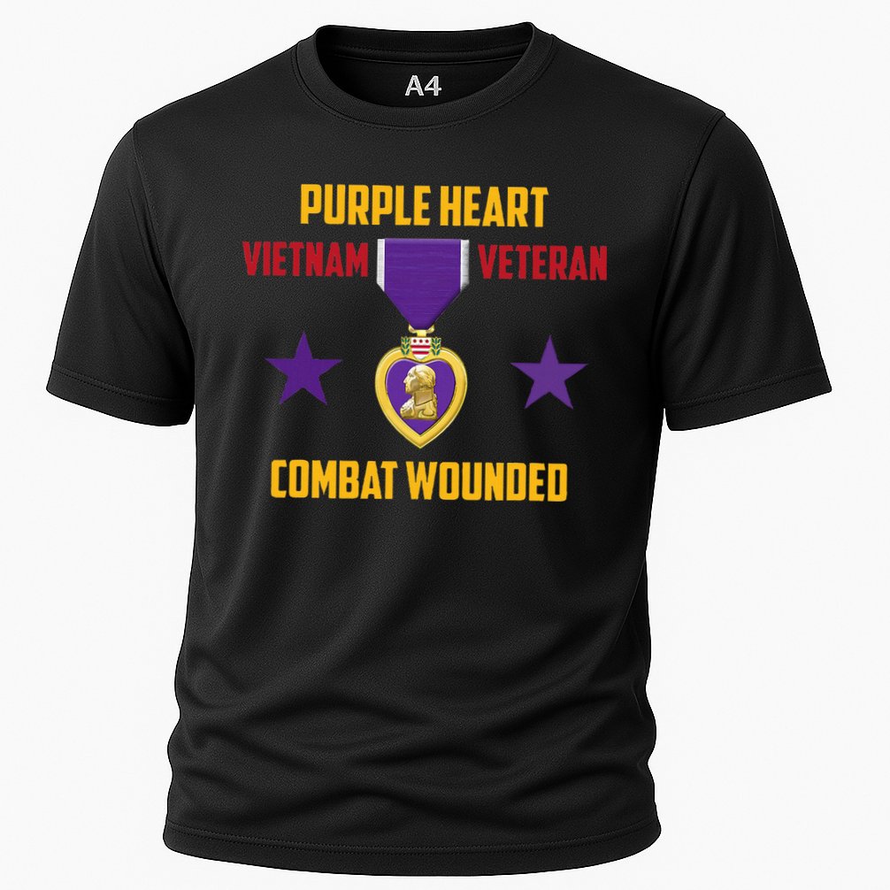 Purple Heart Vietnam Veteran Cooling Performance Crew T-Shirt