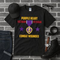 Purple Heart Vietnam Veteran Tall T-Shirt