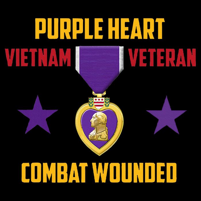 Purple Heart Vietnam Veteran Tall T-Shirt