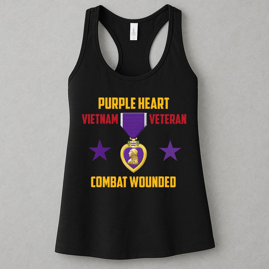 Purple Heart Vietnam Veteran Womens Tank Top